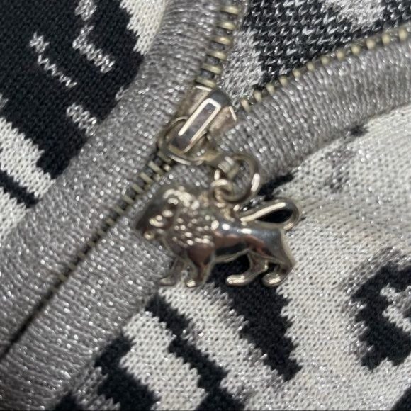 Lisa originals leopard and tiger white / black full zip up jacket cardigan size - Picture 4 of 5